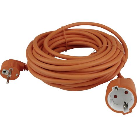 Unitec Verlängerungskabel Innen 10 Meter H05VV-F3G1,5, orange Verlängerungskabel