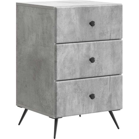 vidaXL  Bedside Cabinet  Concrete Grey 43 x 41 x 66.5 cm Engineered Wood