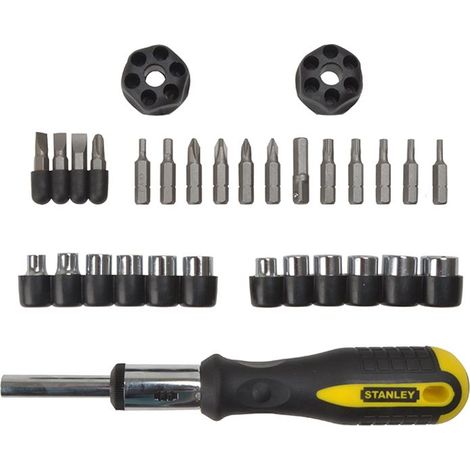 Stanley 29 Piece Ratchet Socket Screwdriver Set STA054925 0-54-925 (1/2)