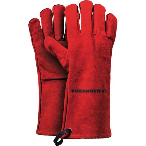 Grillhandschuh Leder rot Gr. 10 (1/2)