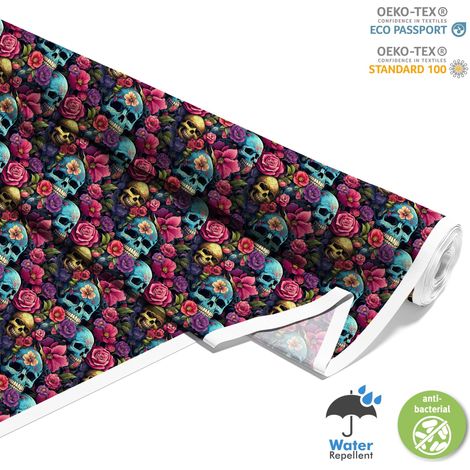 TESSUTI DECORATIVI PER ESTERNI OXFORD - Motivo Teschio I DX4805 (1/5)