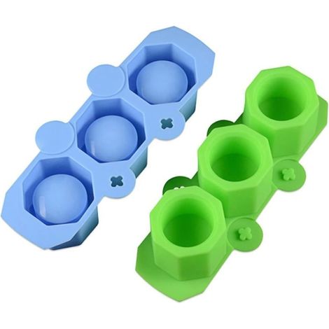 Cubos De Hielo - Molde Circular De Silicona - Para Congelador - Diámetro 5 Cm - 12 Unidades (1/5)