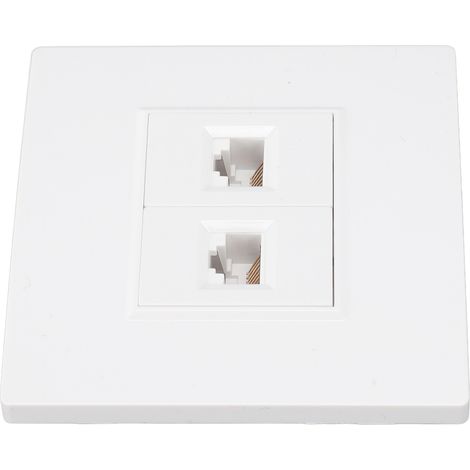 Plaque murale Ethernet Cat 6 à 2 ports, amovible, femelle-femelle, Keystone, pour périphériques Ethernet Cat5, Cat5e, Cat6 et Cat6a (1/5)