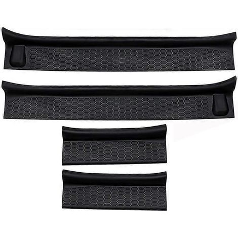 Protectores de umbral de puerta Protector de entrada de umbral de puerta para Jeep Wrangler JL 2018-2022 y Jeep Gladiator JT 2020-2022 Accesorios, Negro (1/5)