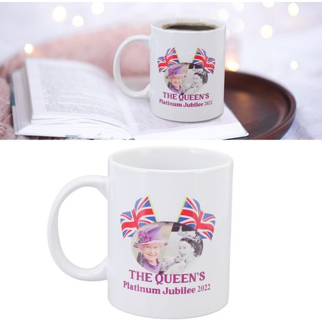 Keramikbecher mit Queen-Elizabeth-Motiv, Kaffee-/Teetasse, 350 ml, 13 (1/5)