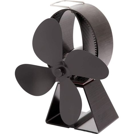 Ventilateur de cheminée, ventilateur à bois à alimentation thermique, conception silencieuse, adapté aux maisons respectueuses de l'environnement - Quatre pales