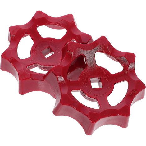 Lot de 2 poignées de robinet à trou carré de 7 mm pour vanne d'arrêt d'eau, avec fixation pour roue de portail. (1/5)