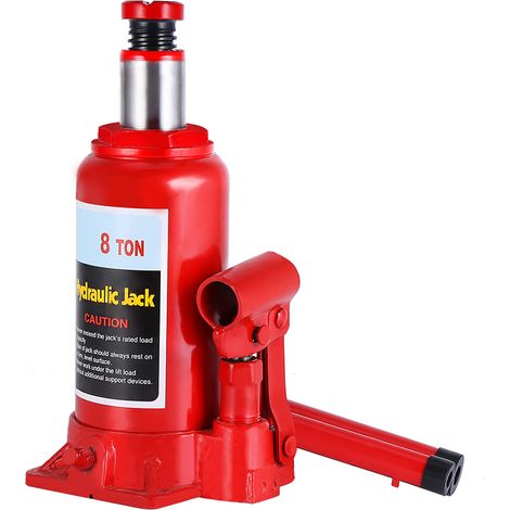 Cric bouteille hydraulique portable 8T pour voitures, camions, caravanes et tracteurs (1/5)