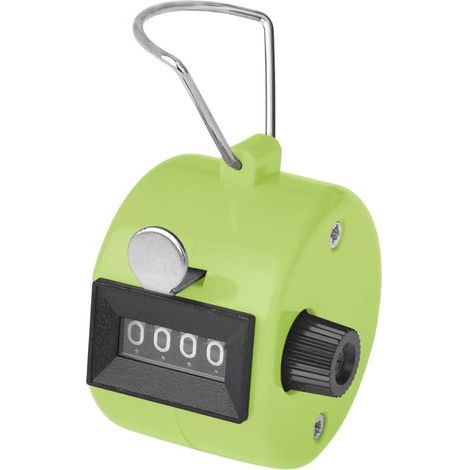 Contatore manuale, verde, 5,5x5,5x4,3 cm, contatore manuale portatile in ABS a 4 cifre per eventi sportivi. (1/5)