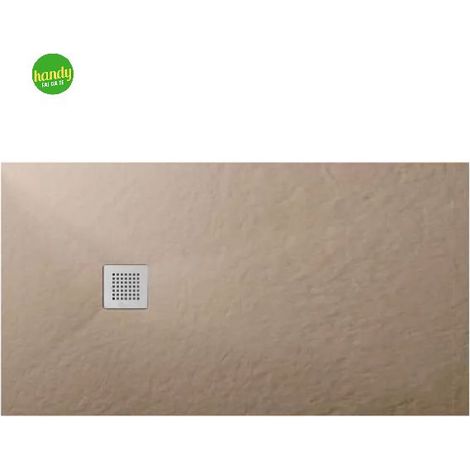 Piatto doccia rettangolare in marmoresina sabbia modello stone free h2,8 cm 70x100 BARBOTTINA (1/3)