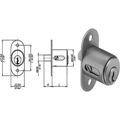 Cerradura para muebles Push 2224 Meroni