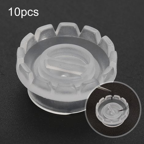 Support de colle pour cils 10 pièces, porte-adhésif en plastique, coupelle fleur pour extension de cils, outil de fixation, réservoir à glue, accessoire pro. (1/5)