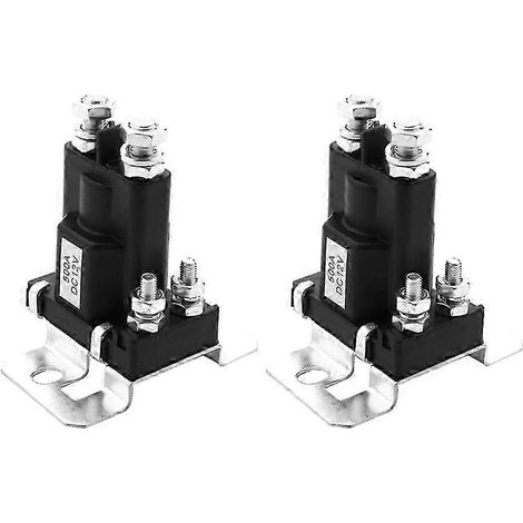 Lot de 2 relais de démarrage automobile 4 bornes 12V 500A, isolateur de batterie double, relais solénoïde de démarrage automobile, alimentation marche/arrêt (1/5)