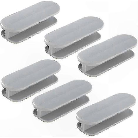 Lot de 6 poignées de porte adhésives compatibles avec les armoires et les fenêtres. Poignées de tirage en plastique compatibles avec les solutions de rangement à accès facile. (1/5)