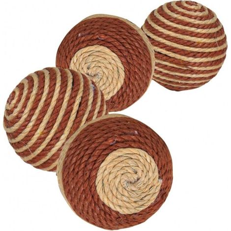 lot de 4 balles à cliquetis pour chat - animallparadise