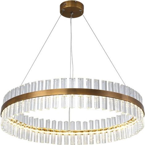 Prismas de cristal de Luxemburgo - Lámpara de araña 800x50 mm, LED 50W, Latón (1/2)
