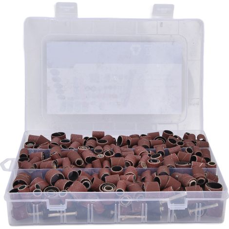 Lot de 384 manchons abrasifs pour tambours à poncer, résine, mandrins pour sculpture sur bois, métal et nucléaire. (1/5)