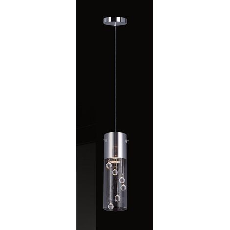 Italux Cordell Plafonnier suspendu fin à 1 ampoule Crystals, GU10