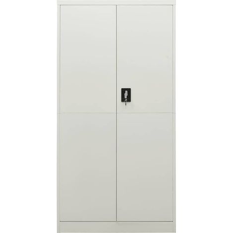 vidaXL Armadio con Ripiani Grigio Chiaro 90x40x180 cm in Acciaio