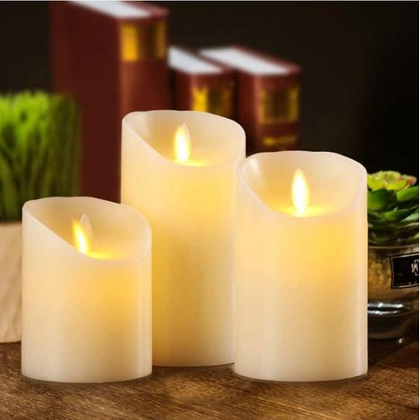3 pièces sans flamme à LED, alimentées par batterie, pour le décor de mariage de jardin de fête (1/5)