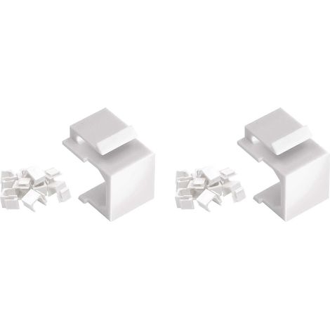 60-lot Blank Keystone Prise Inserts pour Keystone mur Plaque et Patch Panneau, blanc (1/5)