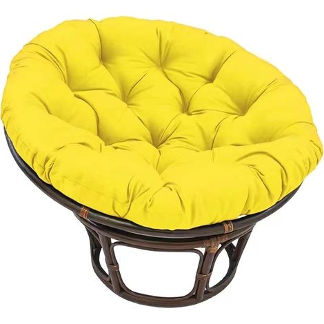 Papasan Coussins de Chaise Ronds, Coussin Épais pour Chaise Suspendue, Épais Coussin Fauteuil Papasan, pour Jardin ExtéRieur, Balcon Et Salon,Q,110cm110cm (1/5)