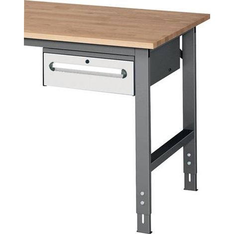 Unterbauschrank H175xB440xT600mm anthrazitgrau/lichtgrau 1 Schubl.Einfachauszug (1/2)