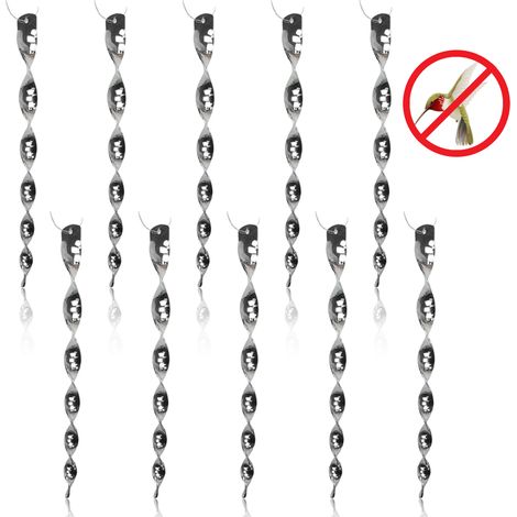10 tiges d'entraînement pour oiseaux enroulées en spirale (argent - 30 cm) (1/5)