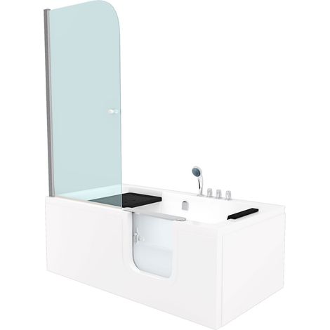 Seniorendusche und Sitzwanne Kombination Wanne mit Tür S15D-TH-R 85x160x215cm OHNE 2K Scheiben Versiegelung