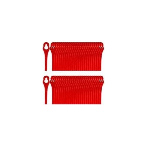 Lot de 100 PA6 Lames de Rechange compatibles avec Florabest Coupe Bordure LIDL FRTA 20 A1,FAT 18B2, FAT 18B3 (1/5)