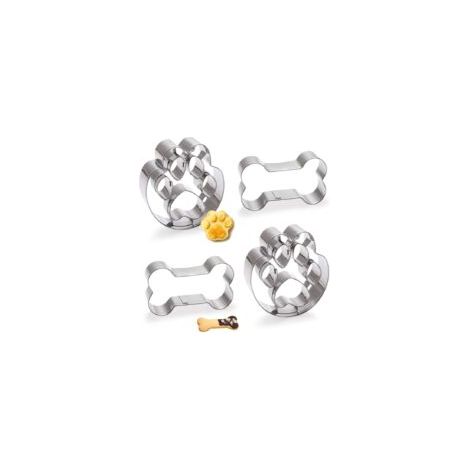 4 Pièces Emporte Pièces en Forme de Chien,Emporte Piece Gateau Inox,Emporte Pieces Patisserie Chien,Emporte Piece Moule Biscuit pour Chien,Emportes Piece Patte de Chien,Cookie Cutter Dog (1/5)