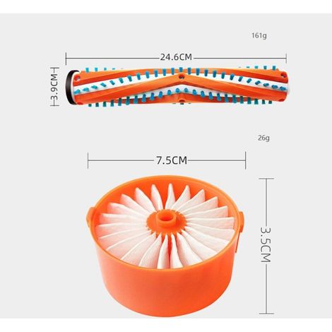 Remplacement pour aspirateur sans fil Black and Decker BSV2020G BSV2020P Pièce de rechange 1 rouleau à brosse, 3 filtres . (1/3)