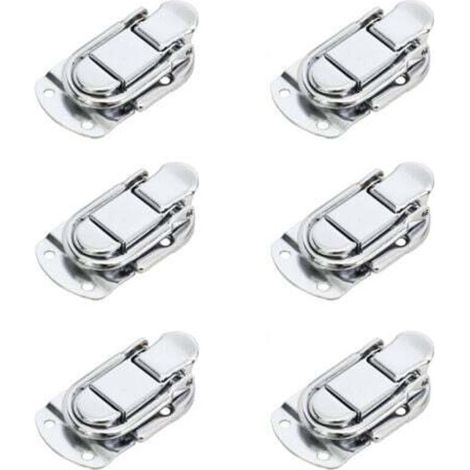 Kippriegel mit Hebelverschluss, 6 Stück, aus Aluminiumlegierung, für Schachteln, Geschenkboxen, Schubladen, Schränke, Erste-Hilfe-Sets, Werkzeugkästen.