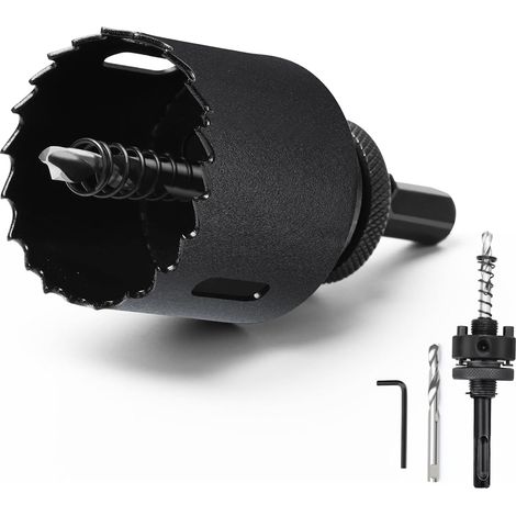 50mm Bi-Metal Hole Saws with SDS-Plus Attachment and Hex Shank Crown for Wood, Rigips, Fine Metals, Plastic (1/5)