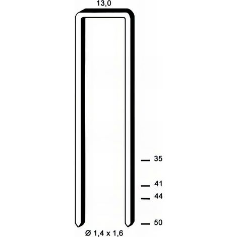 7 000 agrafes galvanisées GX-50 - 13 x 50 x D. 1,4 x 1,6 mm - 6GX501 - Alsafix