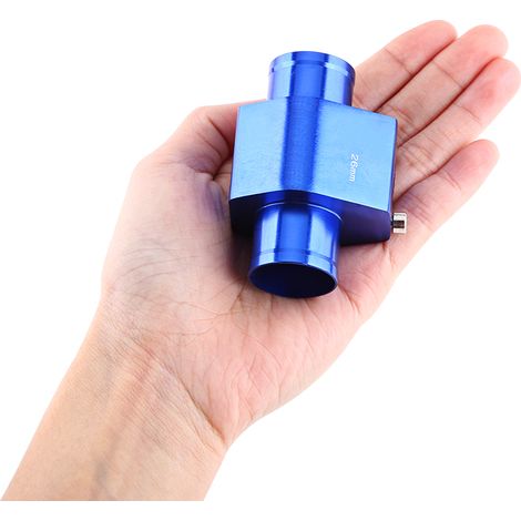 Raccord universel en métal pour capteur de température d'eau de voiture, tuyau bleu 26mm (1/5)