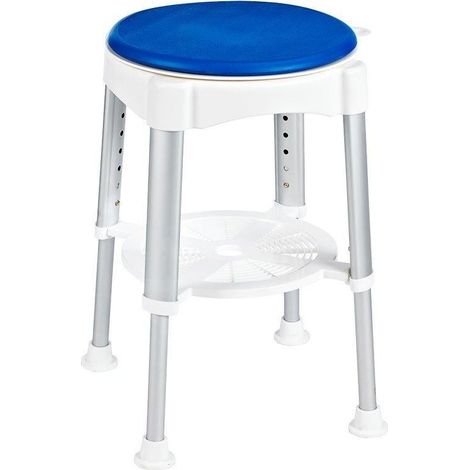 Sapho Accessoire Ridder - Chaise pivotante à hauteur réglable, blanc/bleu A0050401 (1/5)