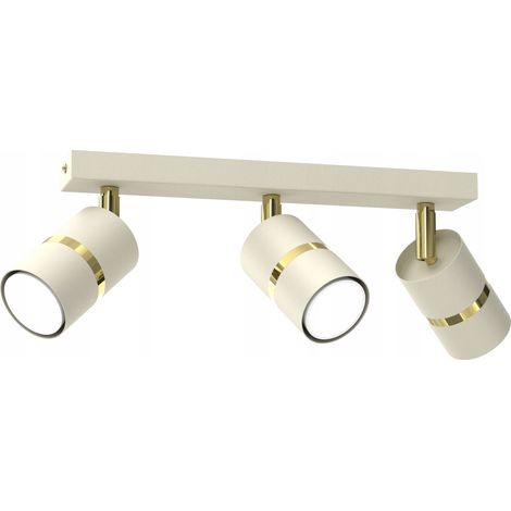 Lampa sufitowa żyrandol plafon tuby metal LED GU10 BEŻ gold spot tuba (1/5)