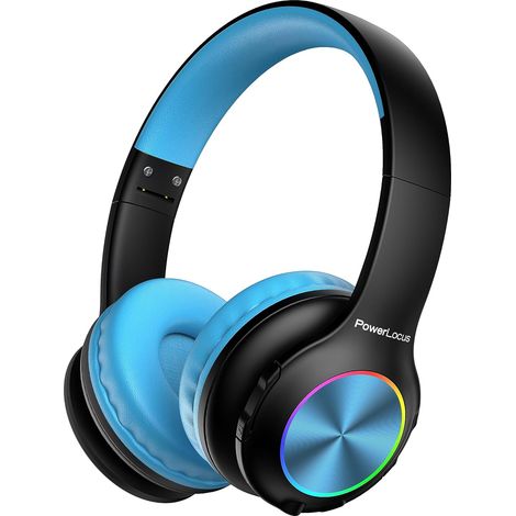 Casque Bluetooth Sans Fil pour Enfants, Casques pour Enfant avec Lumières LED, HD Stéréo, USB-C Recharge Rapide, Micro intégré, Casque Pliable, SD mode et Filaire pour iPhone/Tablettes/TV (1/5)