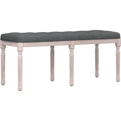 Banco de tela gris oscuro 110x40x49 cm vidaXL (1/5)