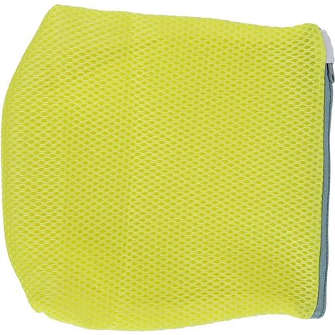 Sac de lavage en maille épaisse polyester jaune 23,5x8x20 cm pour chaussettes et sous-vêtements protection anti-déformation (1/5)