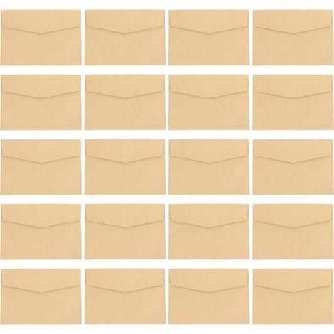 Lot de 20 enveloppes cadeaux, cartes de remerciement, cartes de correspondance vierges, enveloppes en papier kraft, papeterie-19.5X13.5X0.2cm
