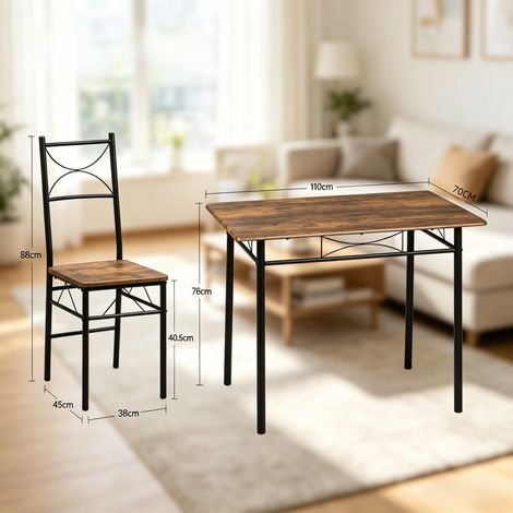 Ensemble de mobilier de salle à manger moderne, table et chaises de jardin bistrot, set bistro compact pour balcon, table à manger avec chaises assorties, design élégant, mobilier d'extérieur. (1/4)