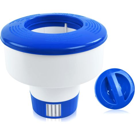 Distributeur Chlore Flottant - 1 Unité - Plastique PP - Débit Réglable - Piscine Spa Fontaine - 7 Pouces (1/5)