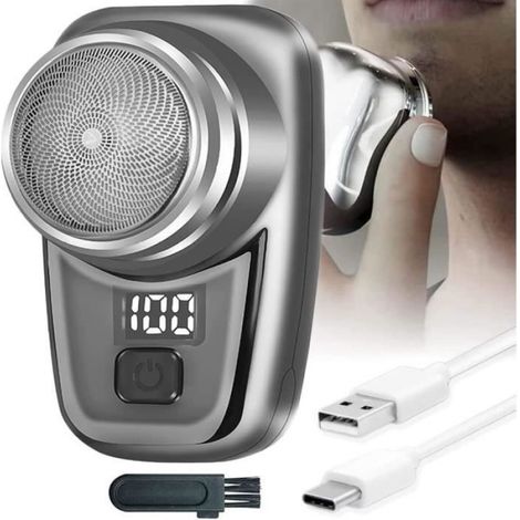 Rasoir Électrique - USB Rechargeable - Tête Lavable IPX7 - Usage Humide et Sec - 1 Pièce (1/4)