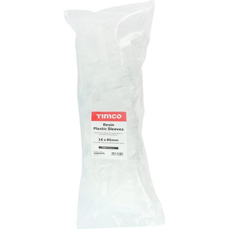 TIMCO Chemical Anchor Resin Plastic Sleeves - 16 x 85