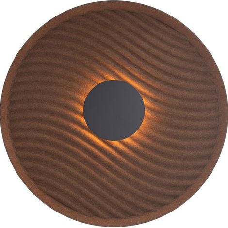 Applique applique murale ronde 45 cm led acustic marron en metal mantra (1/3)