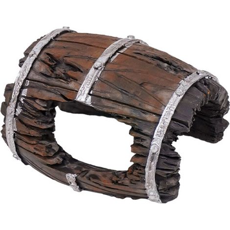 Ornamenti per acquario, barili in miniatura patinati, -1