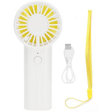 Ventilateur de Poche Rechargeable USB, Double Moteur pour Voyage et Pique-nique en Extérieur, Blanc (1/5)