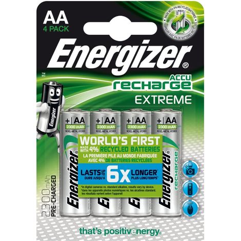 Energizer Accu Recharge Extreme 2300 AA BP4 Batteria ricaricabile Stilo AA Nichel-Metallo Idruro (NiMH)